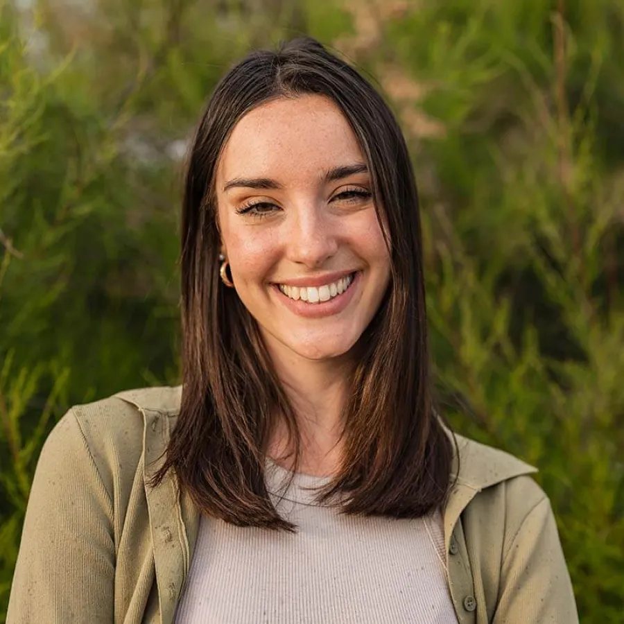 a family smiling and laughing