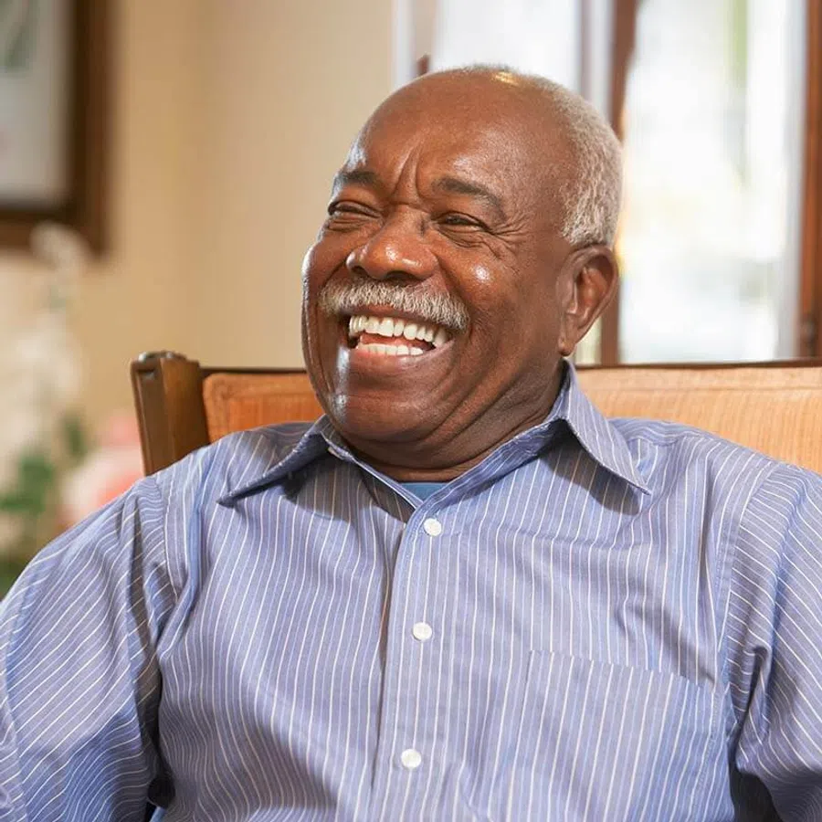 a man smiling for the camera
