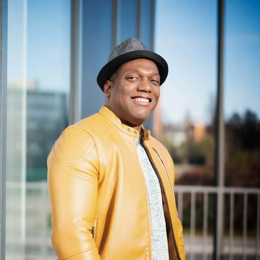a person smiling for the camera