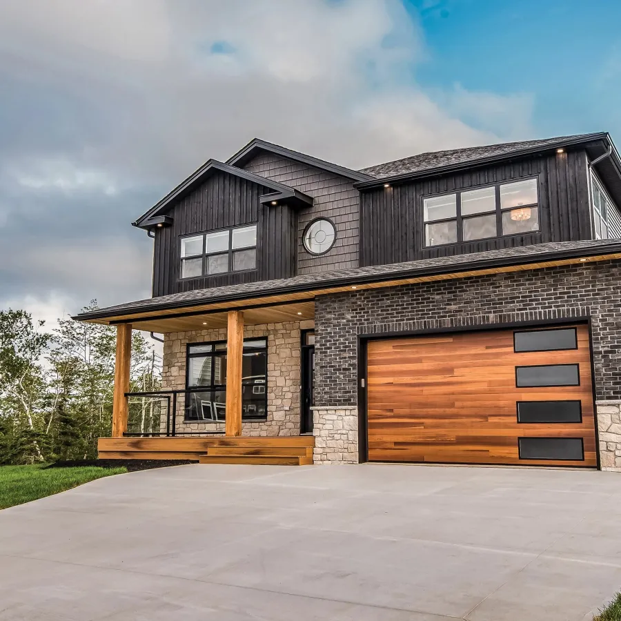 a house with a garage