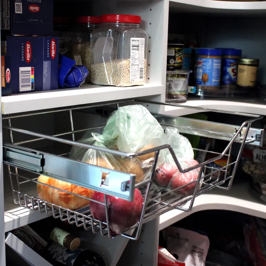 a refrigerator is filled with food