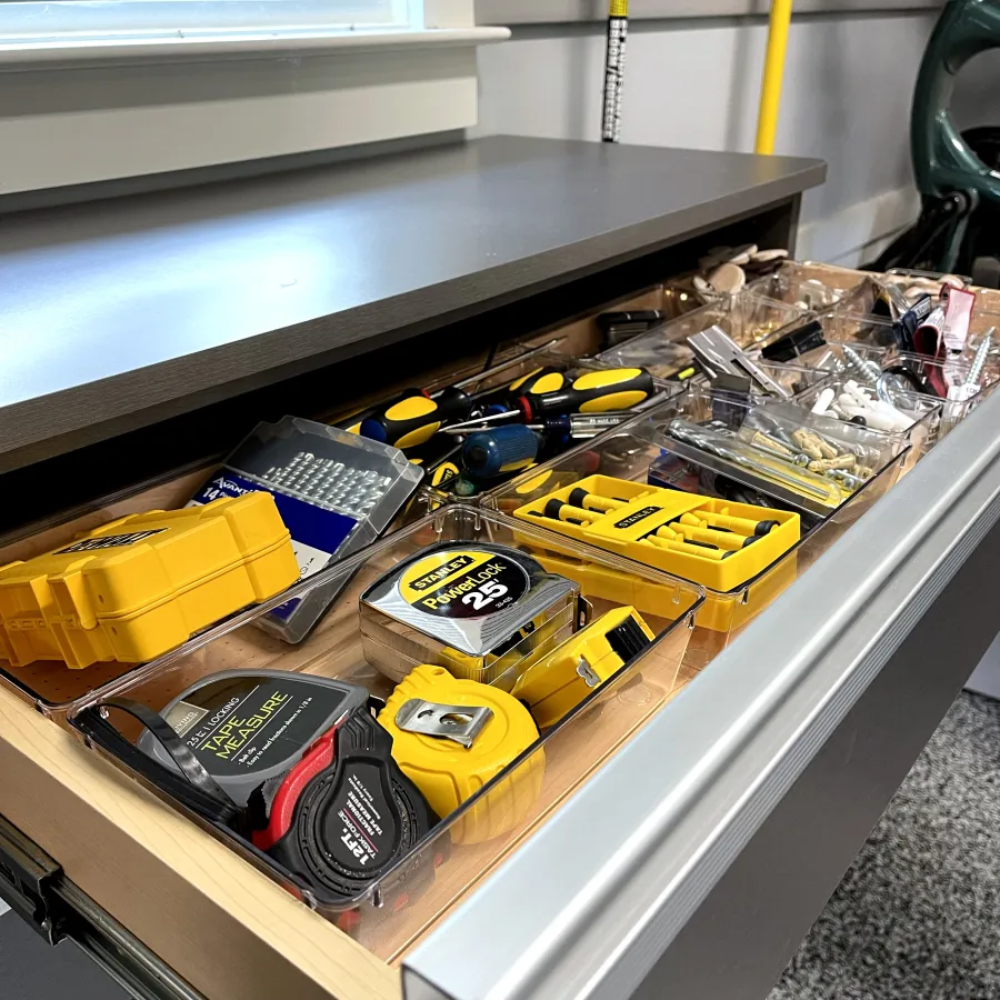 a shelf with a variety of electronic devices on it