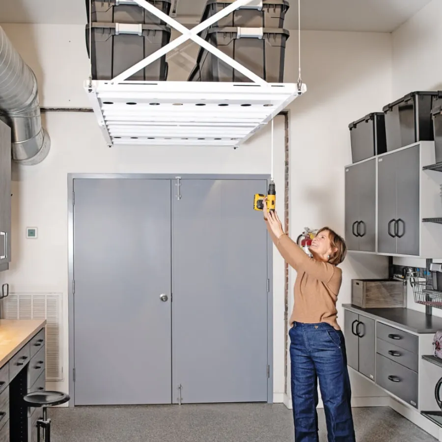 a person standing in a room