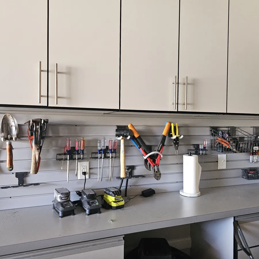 a kitchen with a lot of kitchen utensils