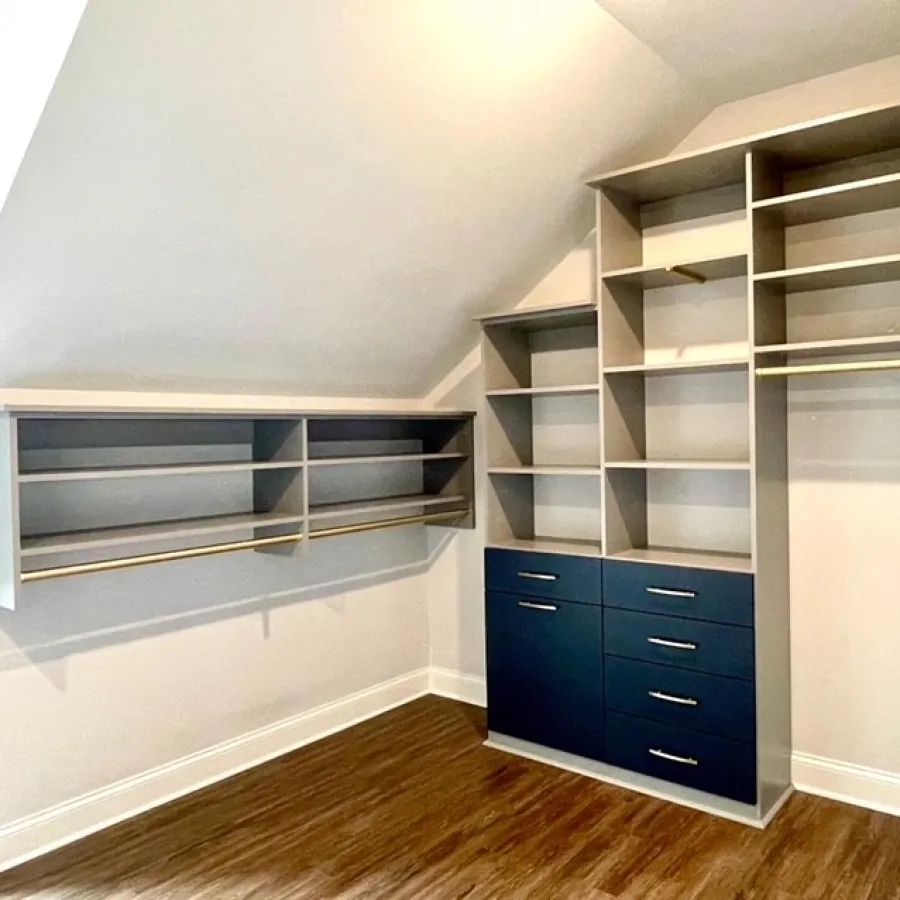 a white cabinet with drawers