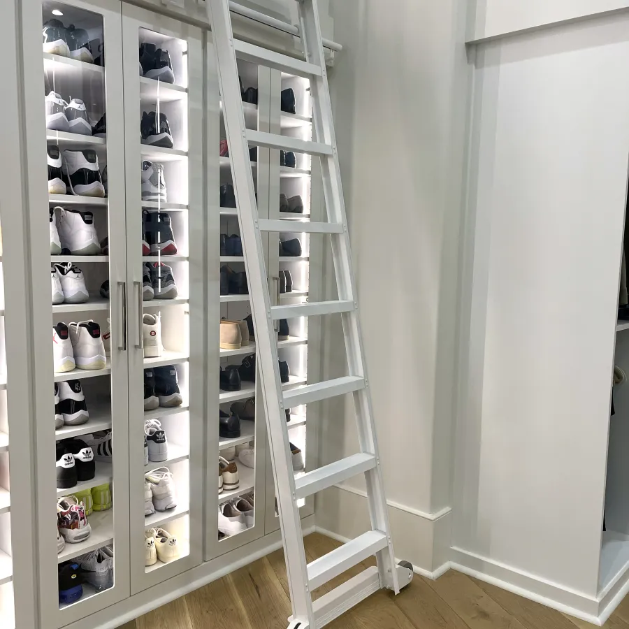 a closet full of shoes