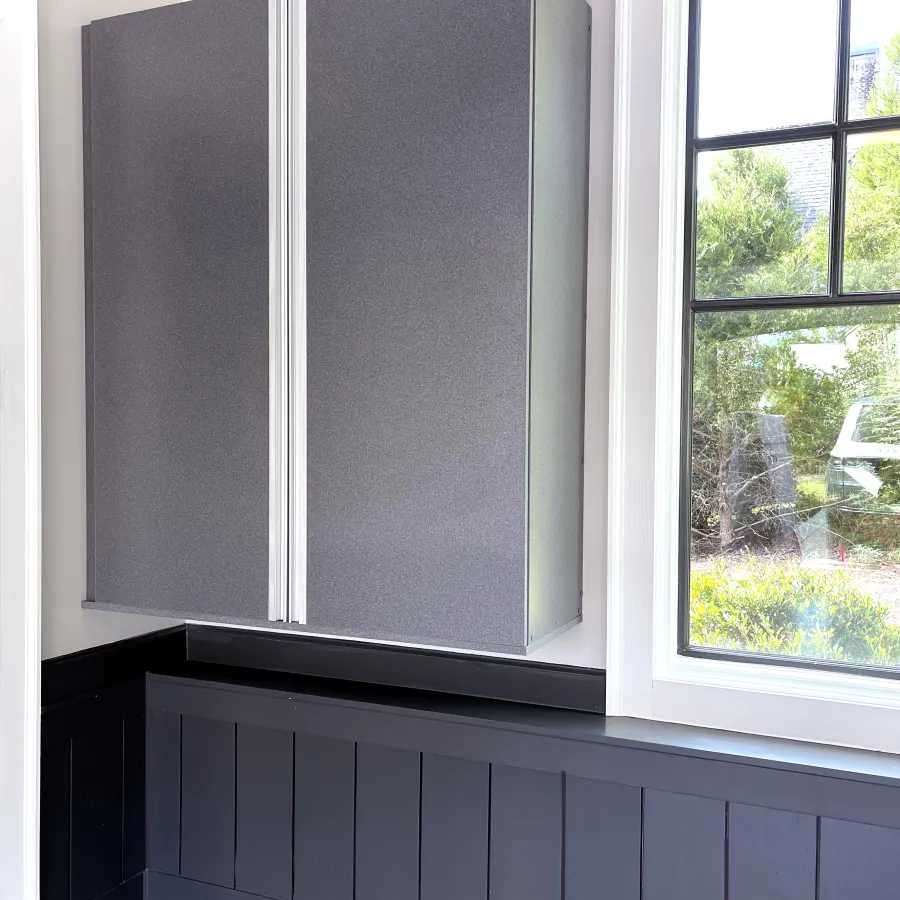 a grey rectangular object with a window