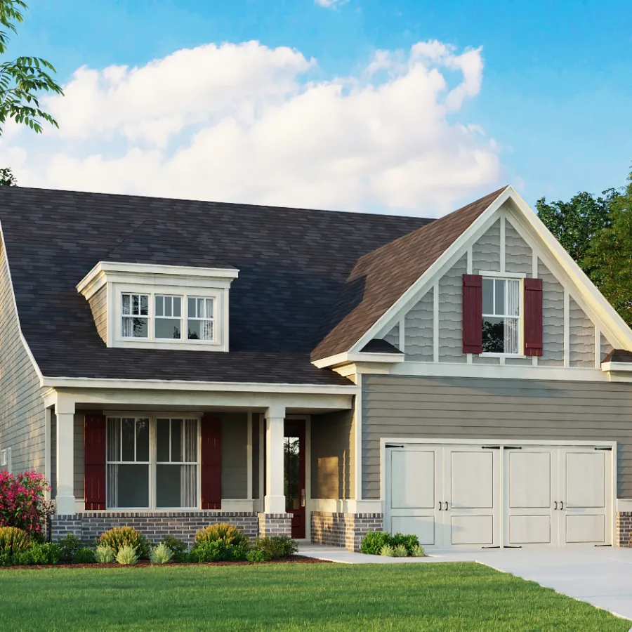 a house with a garage