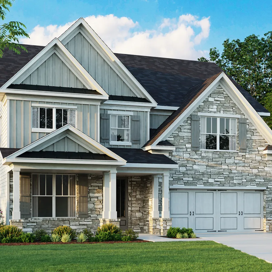 a house with a garage