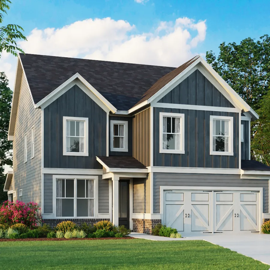 a house with a garage