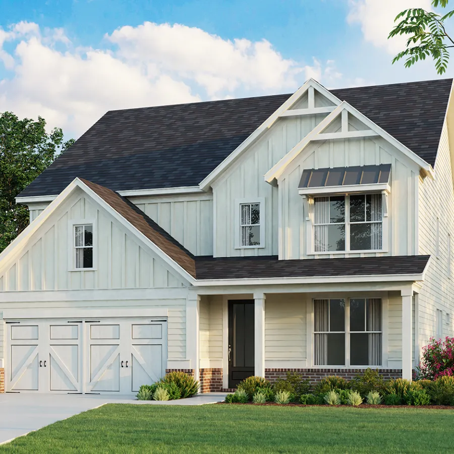a house with trees in the back