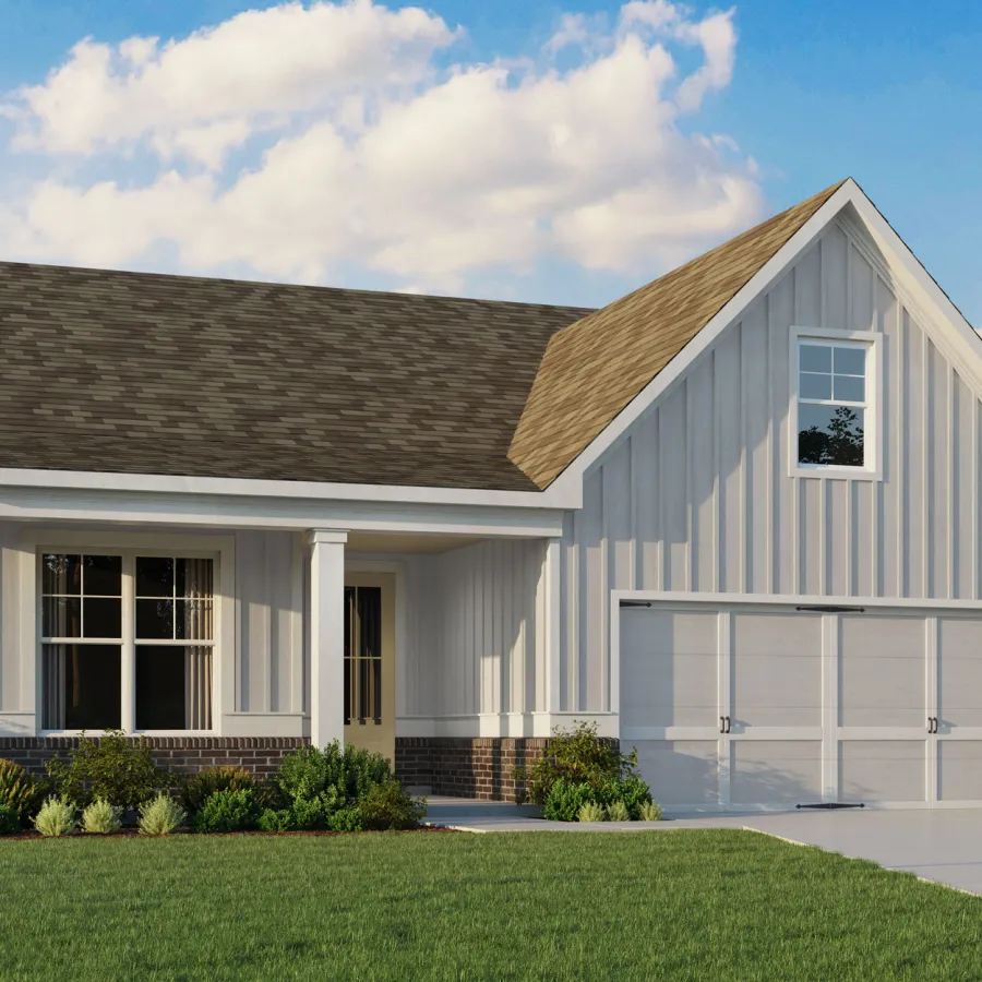 a house with a large front yard