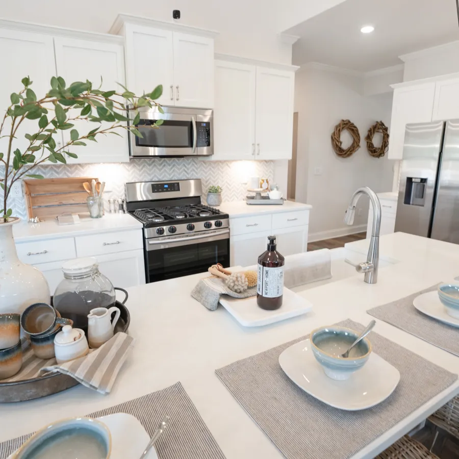 a cluttered kitchen table
