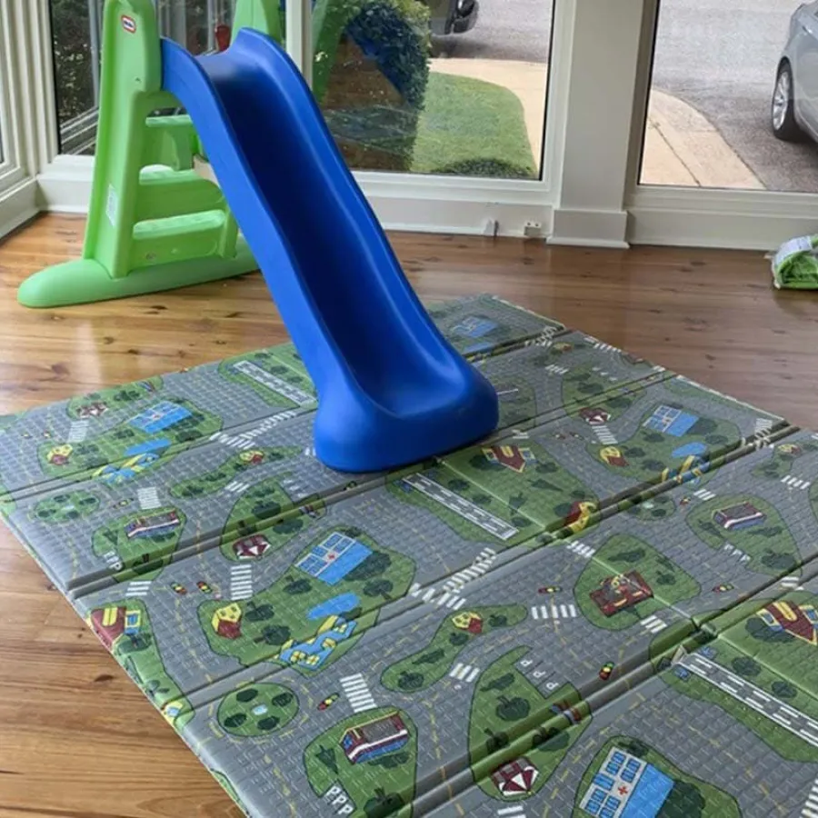 a blue plastic toy on a table