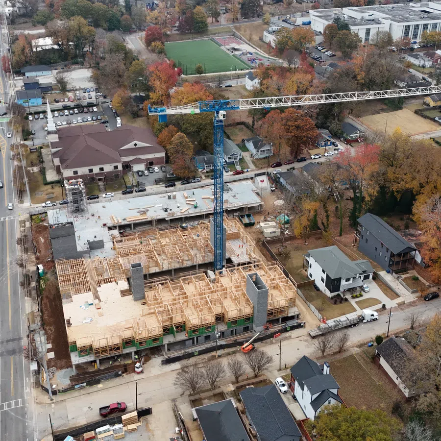 Essayon Construction Group wood framing The Simpson West Historic Vine City Atlanta GA