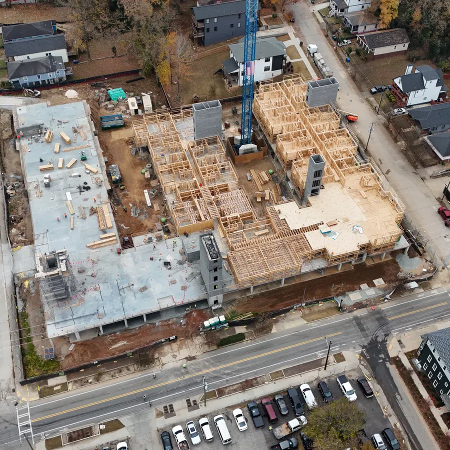 Essayon Construction Group wood framing The Simpson West Historic Vine City Atlanta GA