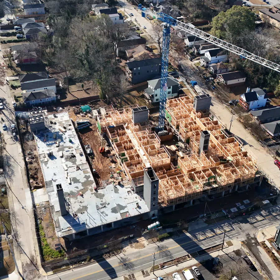 Essayon Construction Group wood framing The Simpson West Historic Vine City Atlanta GA