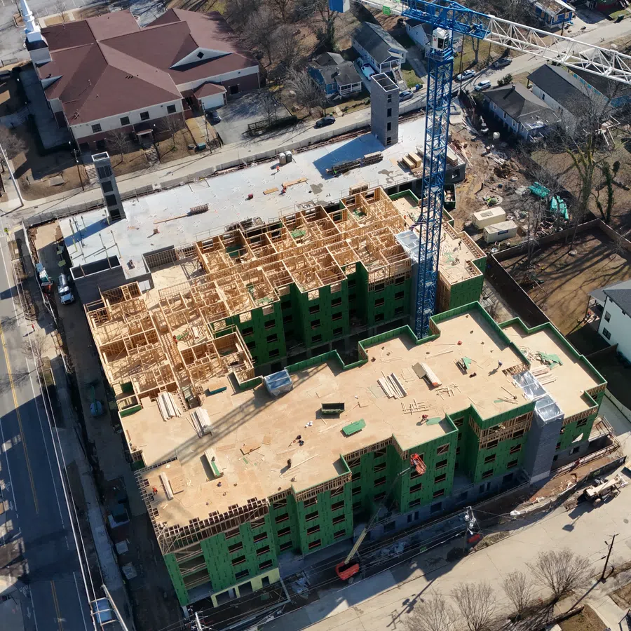 Essayon Construction Group wood framing The Simpson West Historic Vine City Atlanta GA
