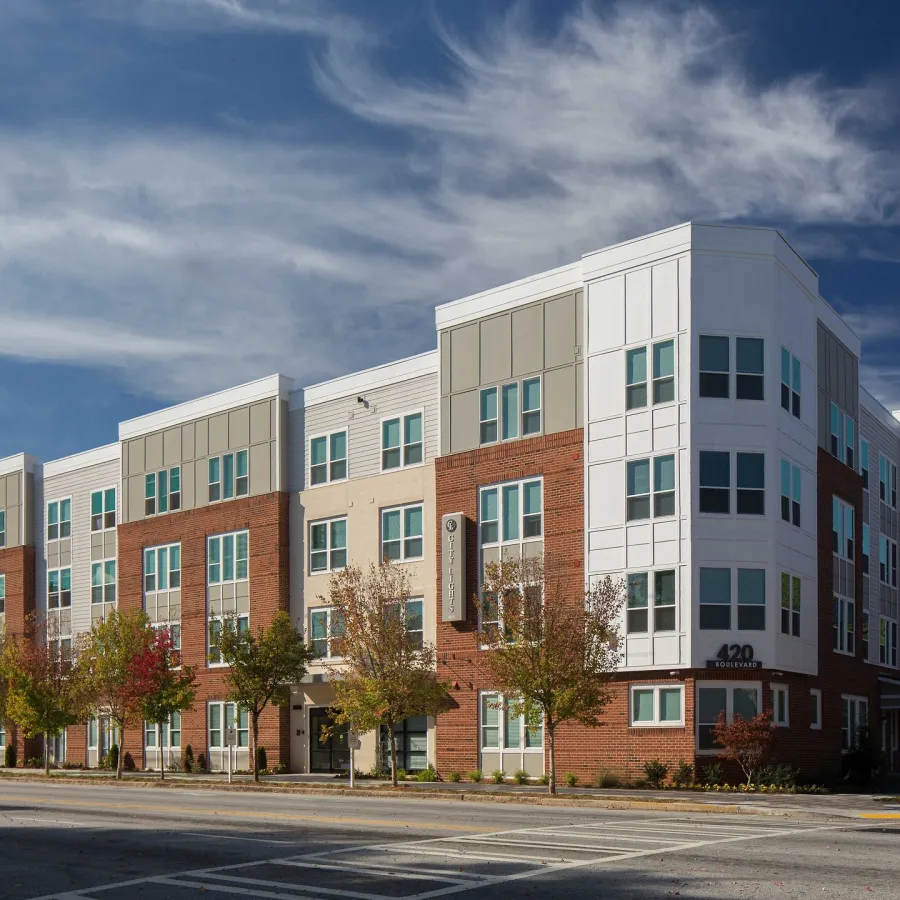 a large building with many windows