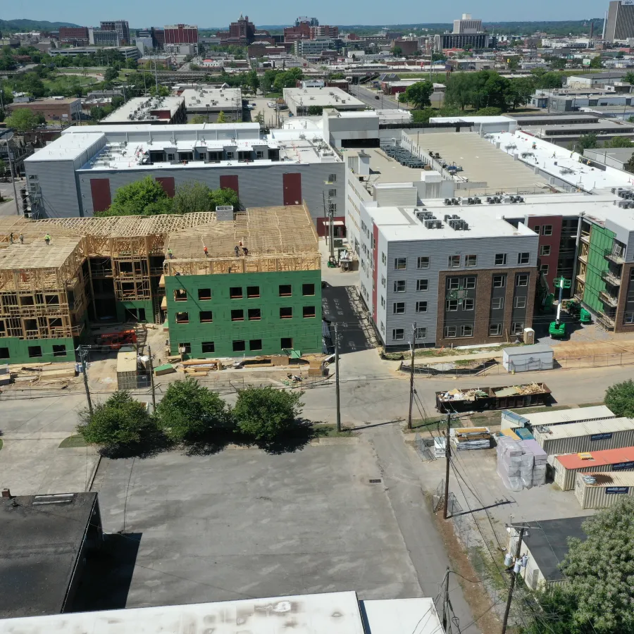 a group of buildings