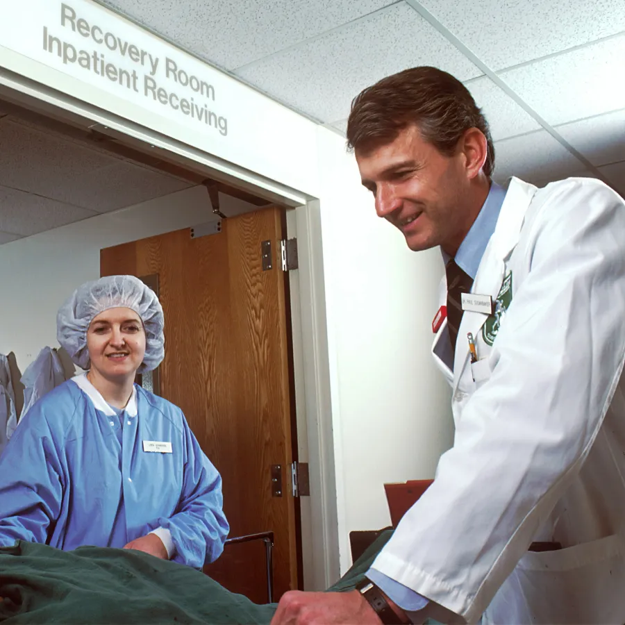 a doctor talking to a patient