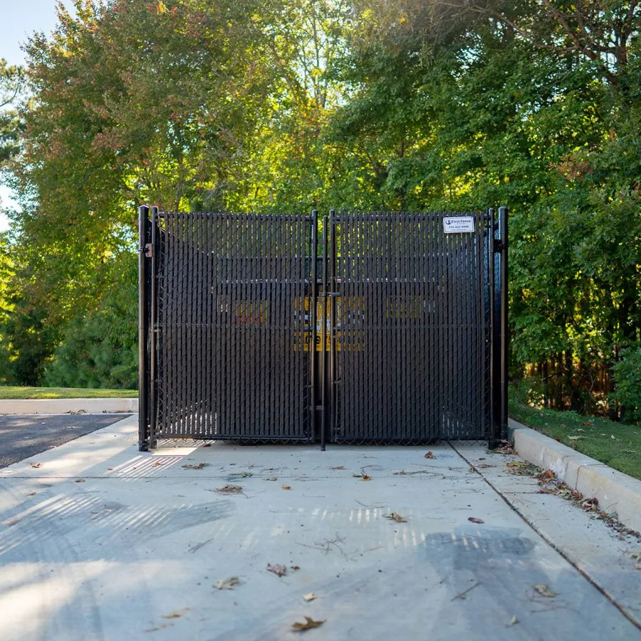 a gate in a park