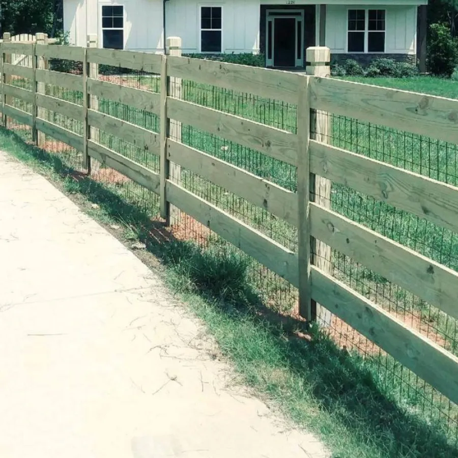 a fenced in yard