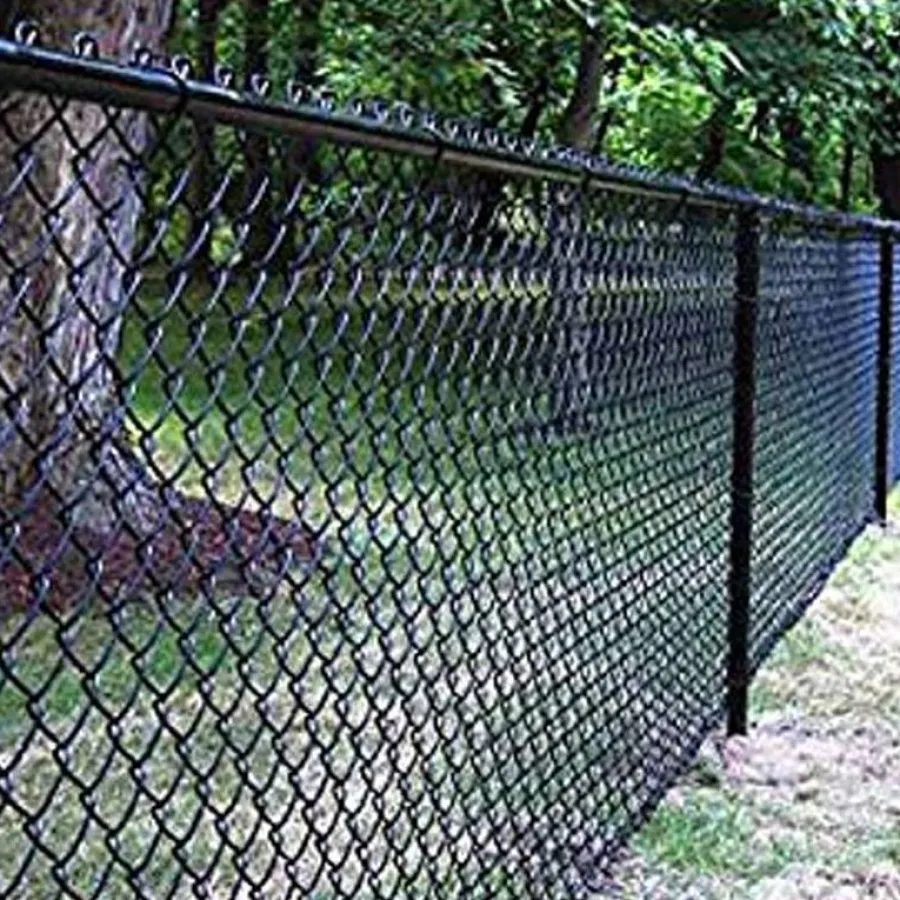 a black fence with a metal gate