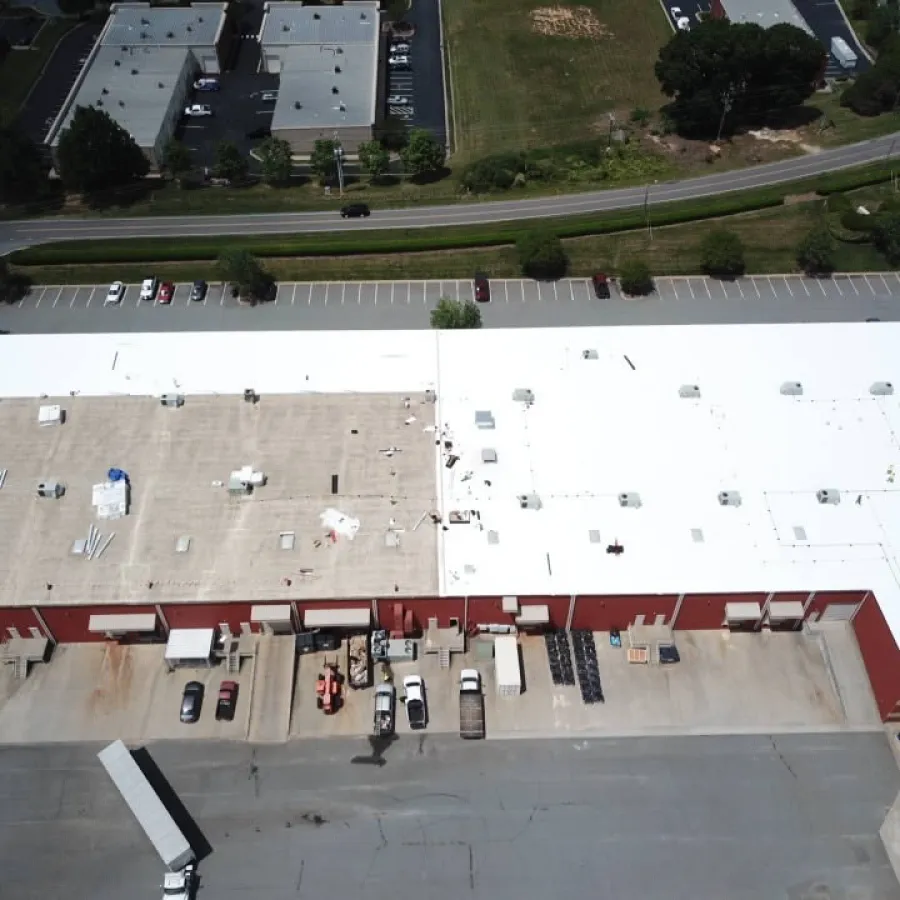 aerial view of a large building