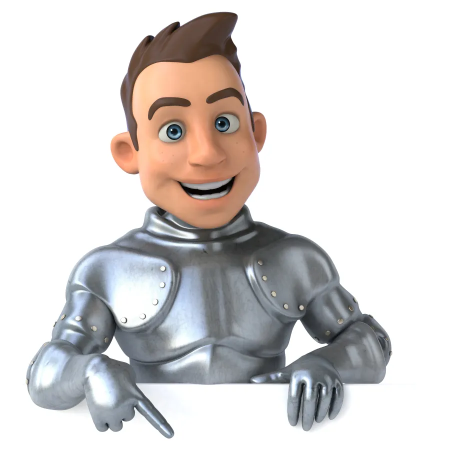 Guardian Home experts knight and mascot