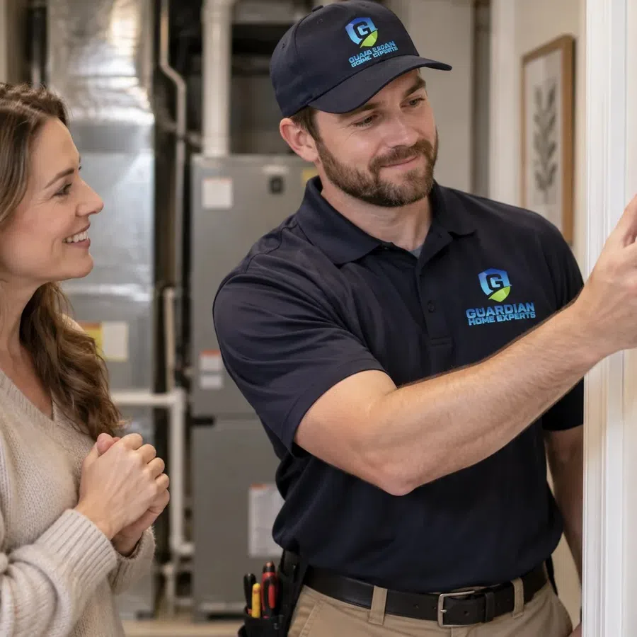 Experienced heat pump repair in Hiram, GA performed by an HVAC technician evaluating residential heating and cooling equipment