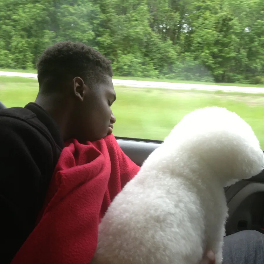 a man sitting in a car