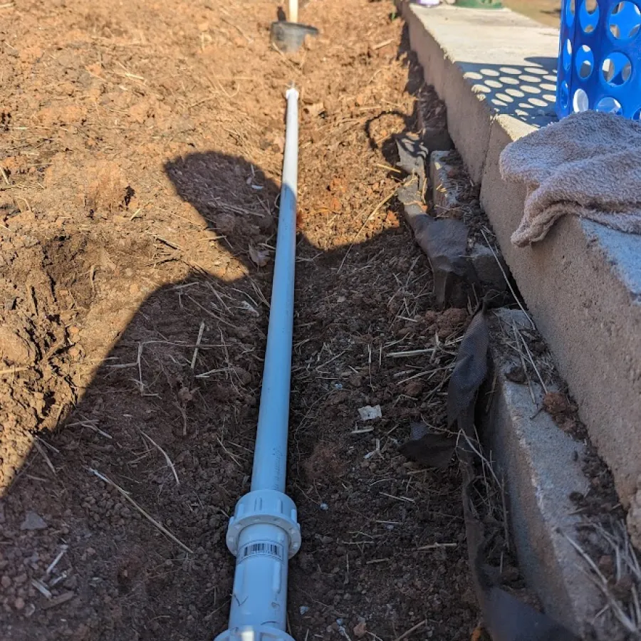 a pipe in the ground