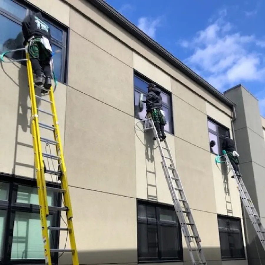 a few men on a ladder