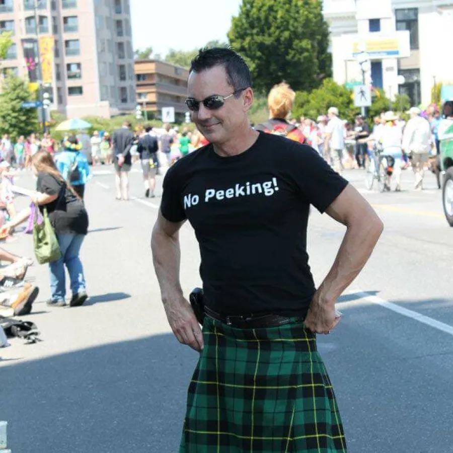 a man wearing a kilt