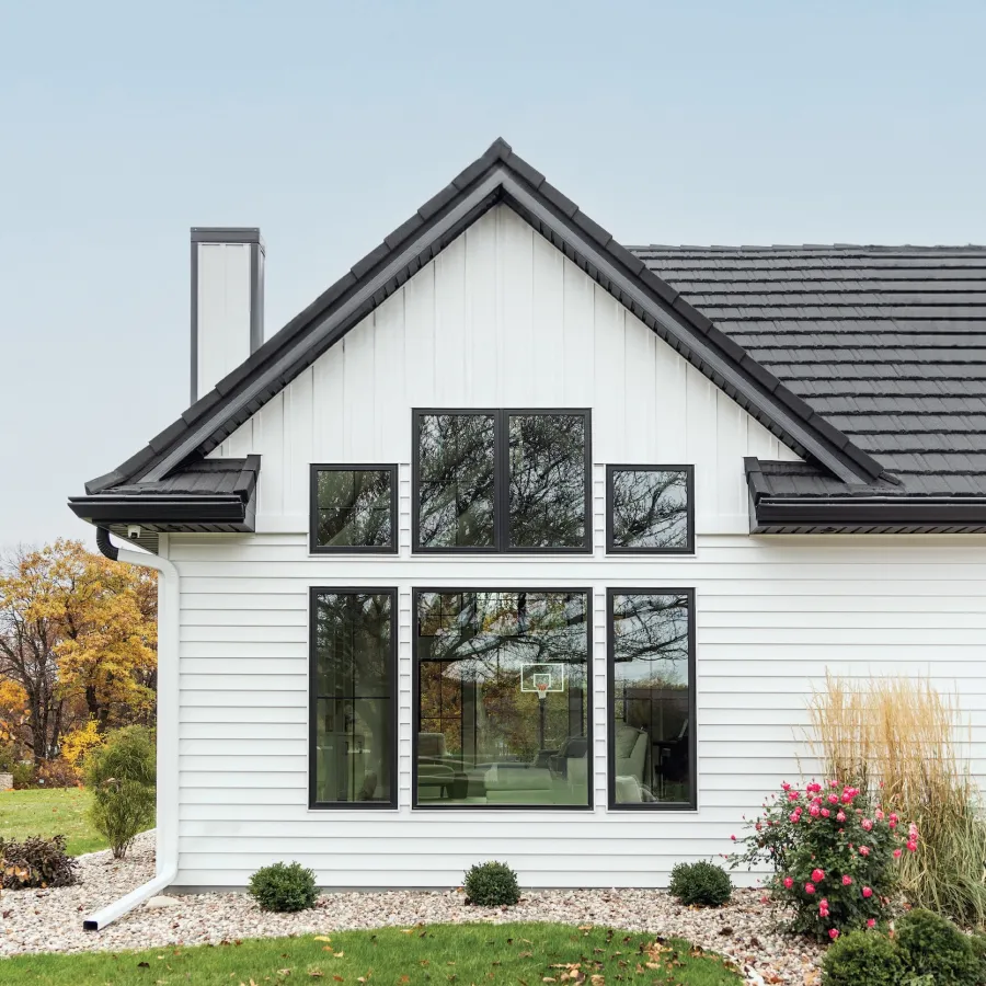 a house with a large window
