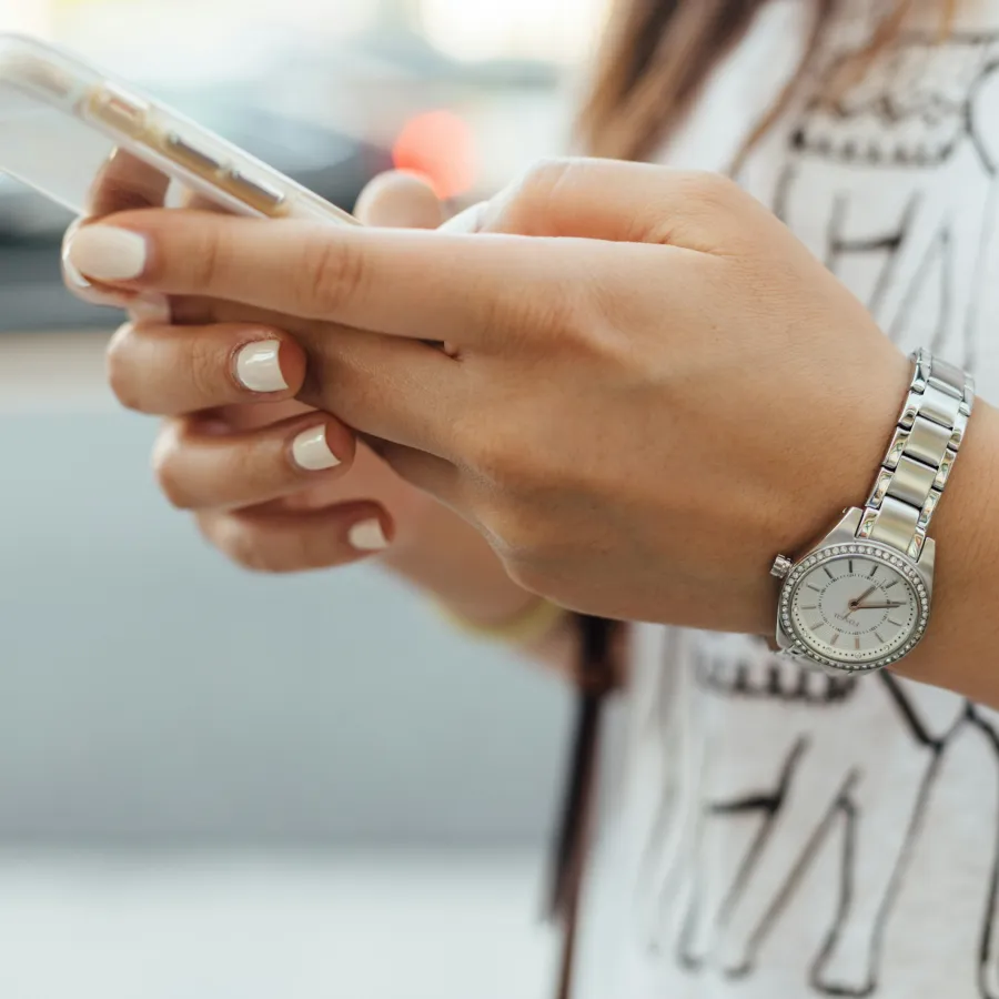 a person holding a phone
