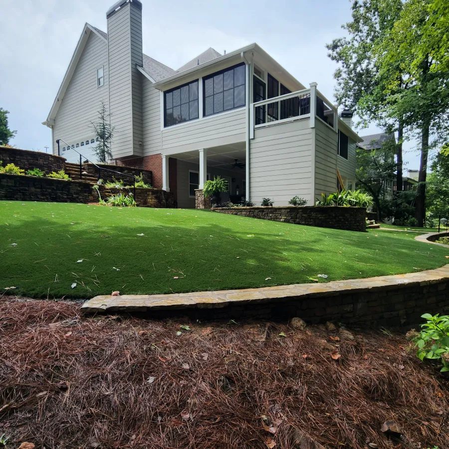 a house with a lawn