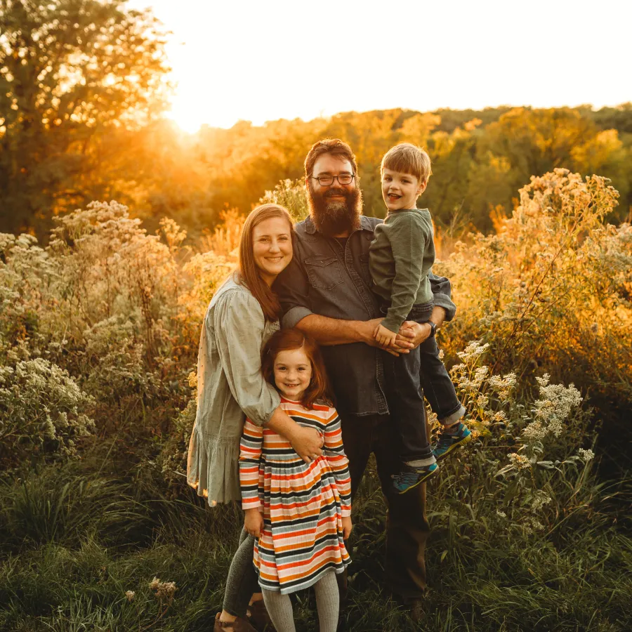 Reverend James Cleland, Wife Ryann Cleland, and children