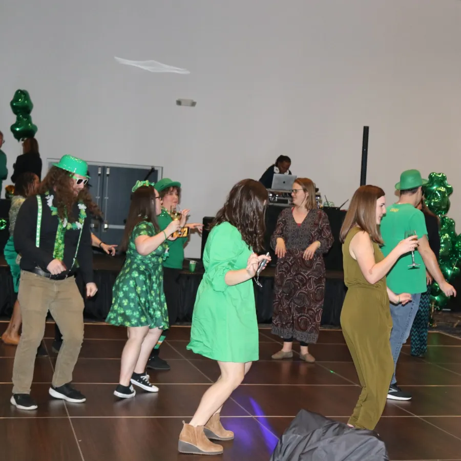 a group of people dancing