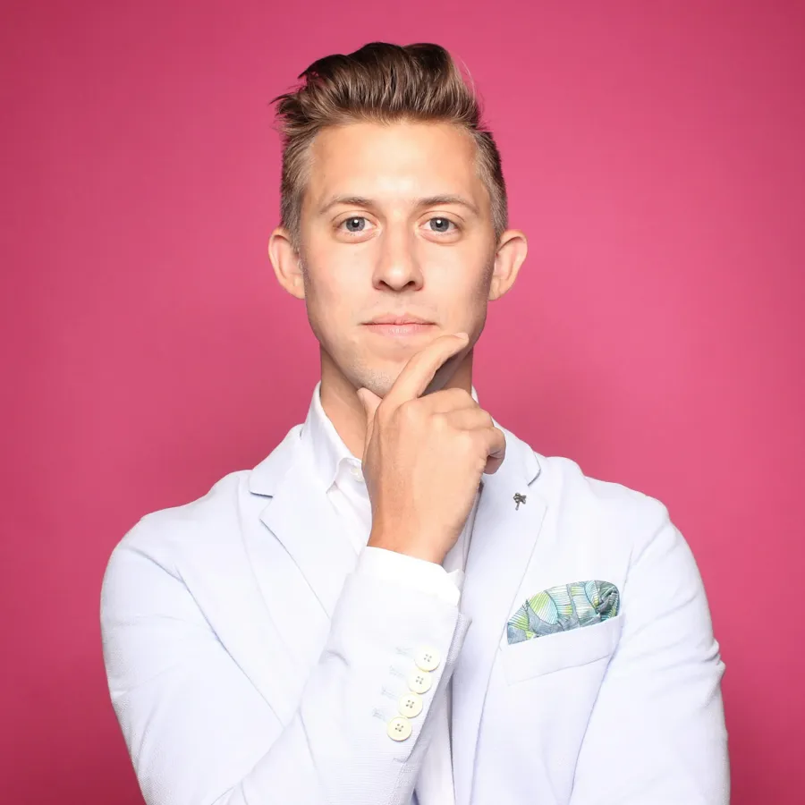 a man in a white shirt