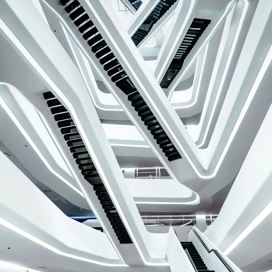 a close-up of a staircase