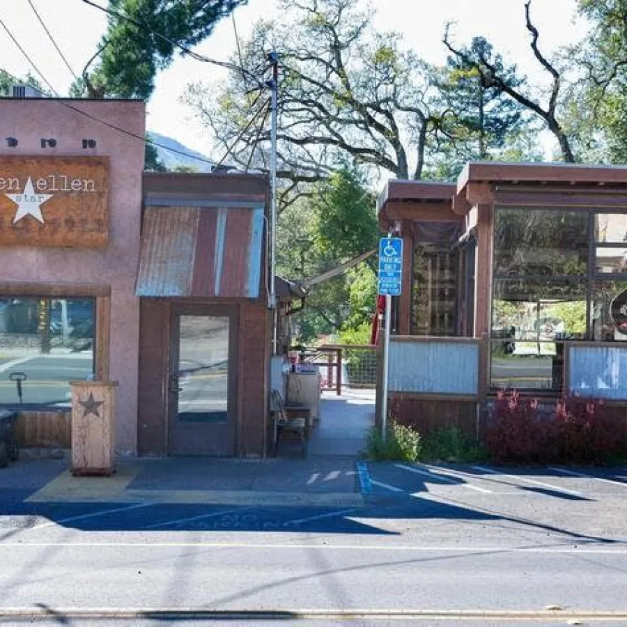 a building with a sign on it