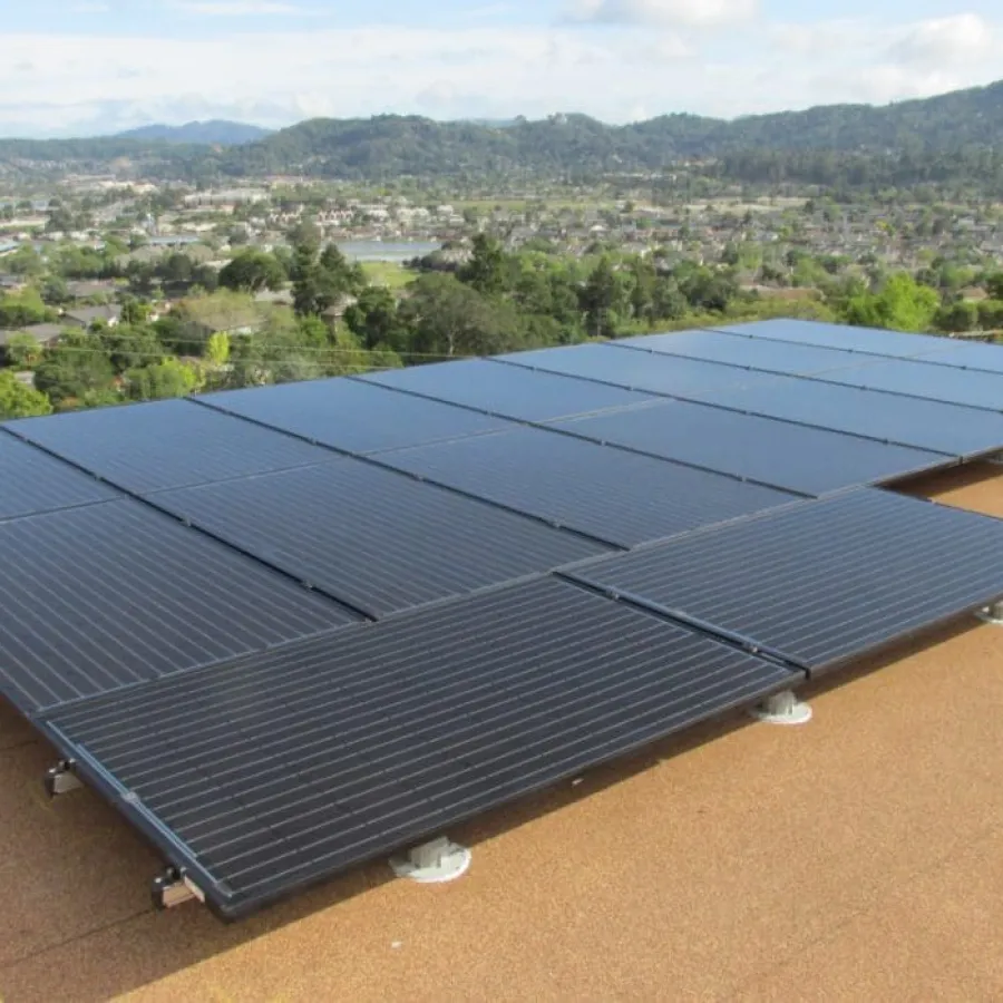 solar panels on a roof