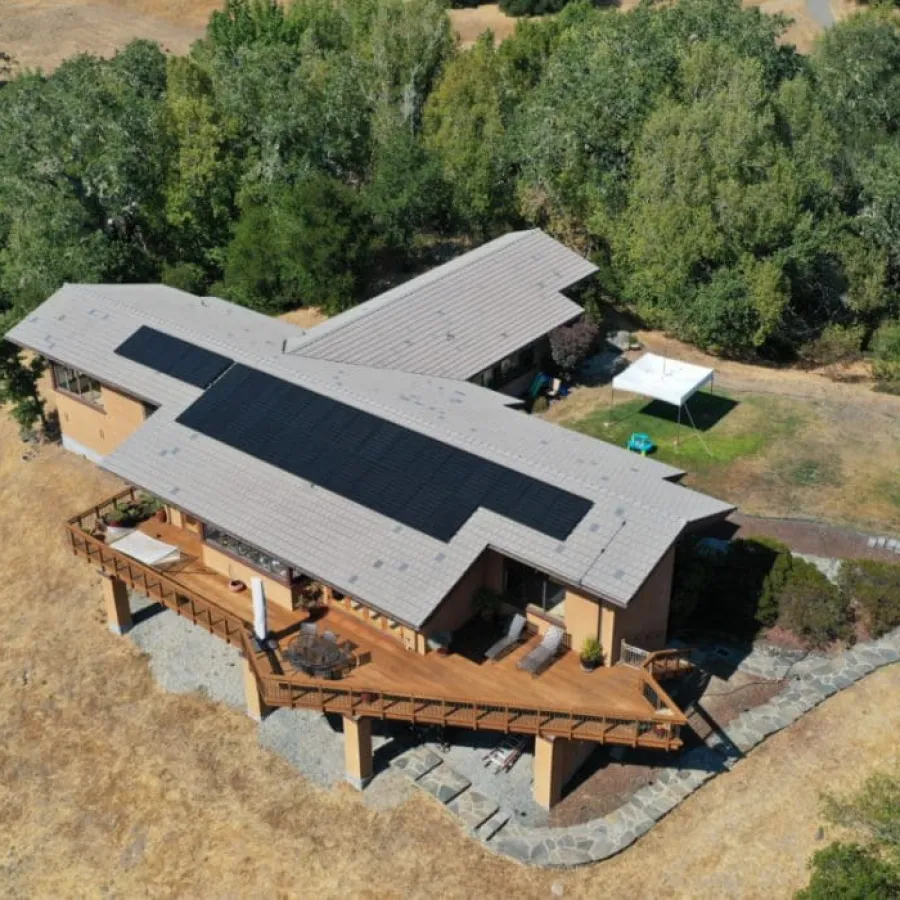 a building with a roof