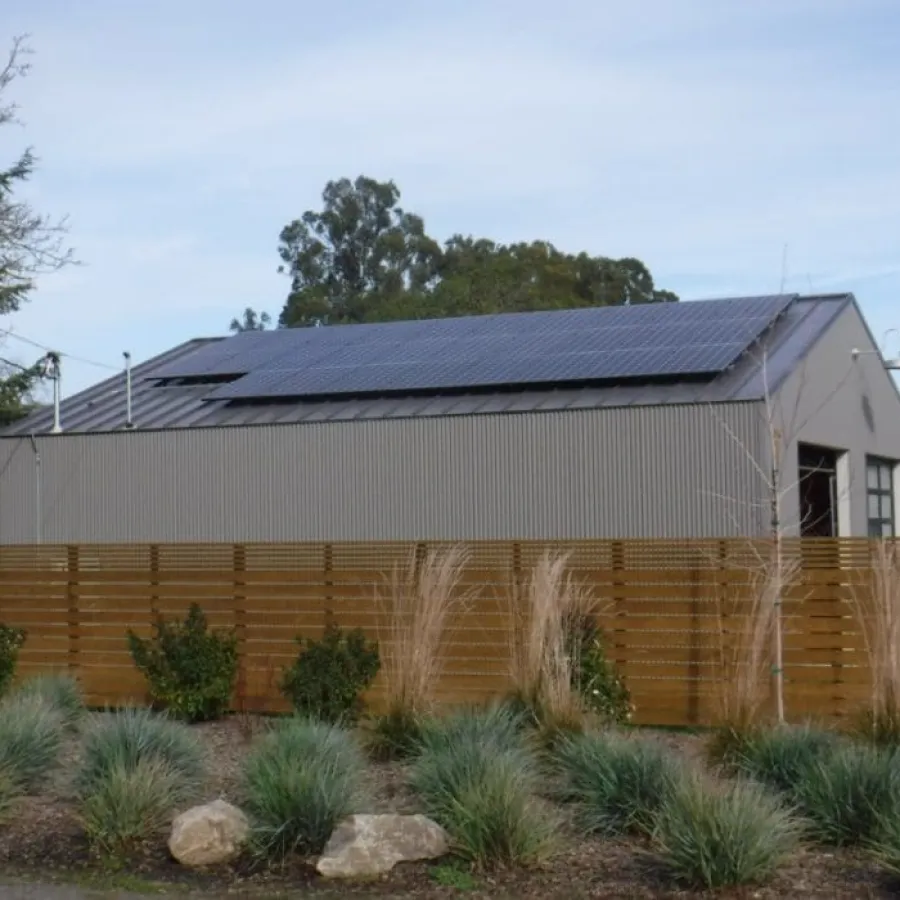 a house with a fence around it