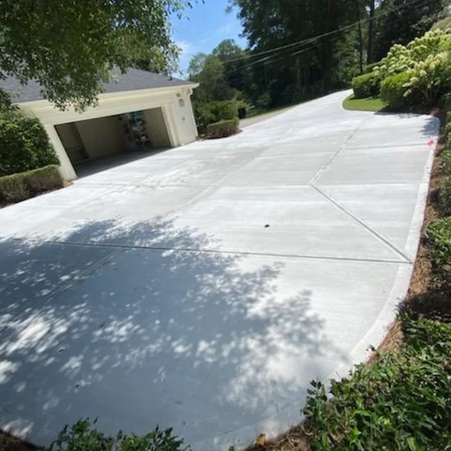 a large concrete pool