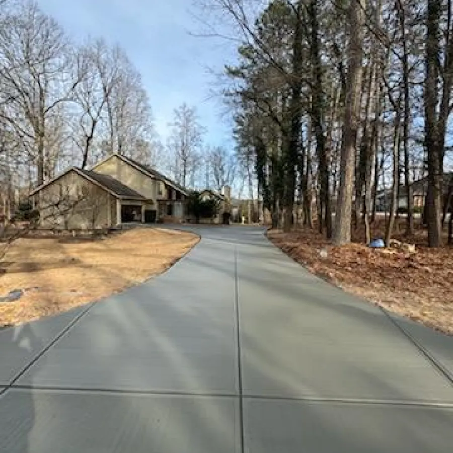 a road with trees on the side