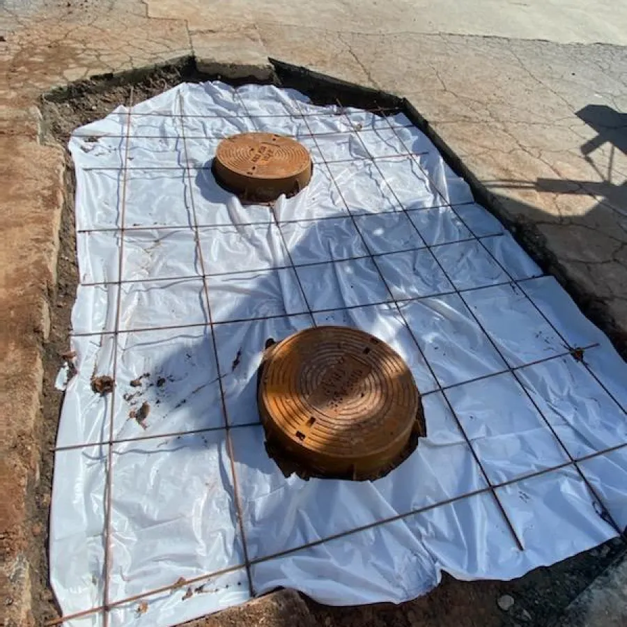 a stone circle with a round object on it