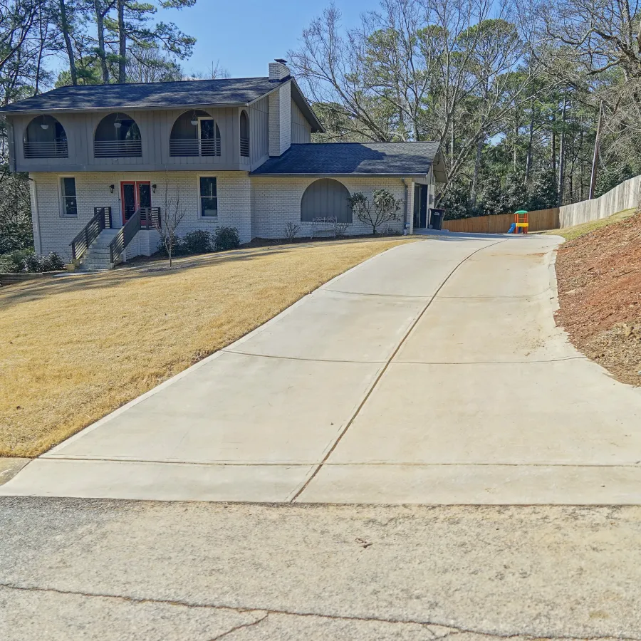 Newly replaced driveway enhancing property
